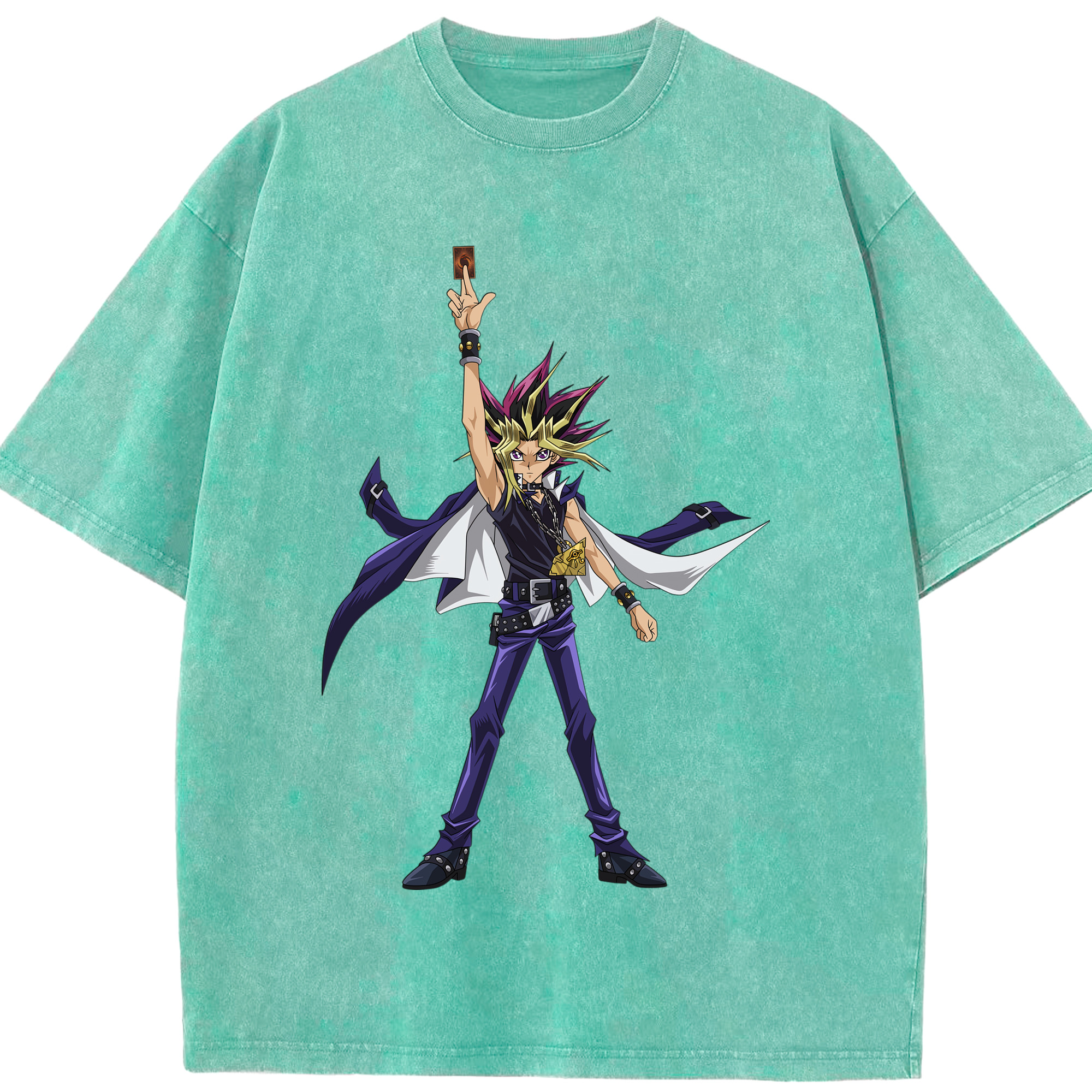 （画像用） 遊☆戯☆王 Yu-Gi-Oh! 綿100% ヴィンテージ風 半袖Tシャツ（フロントプリント）